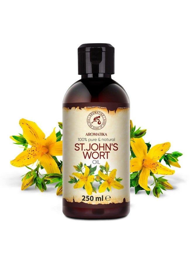 Aromatika زيت سانت جون 8.5 أونصة سائلة (250 مل) هيبيريكوم بيرفوراتوم 100% نقي وطبيعي زيت سانت جون للعناية المكثفة للوجه والجسم والبشرة والشعر والتدليك زيت أساسي رائع - Image 2