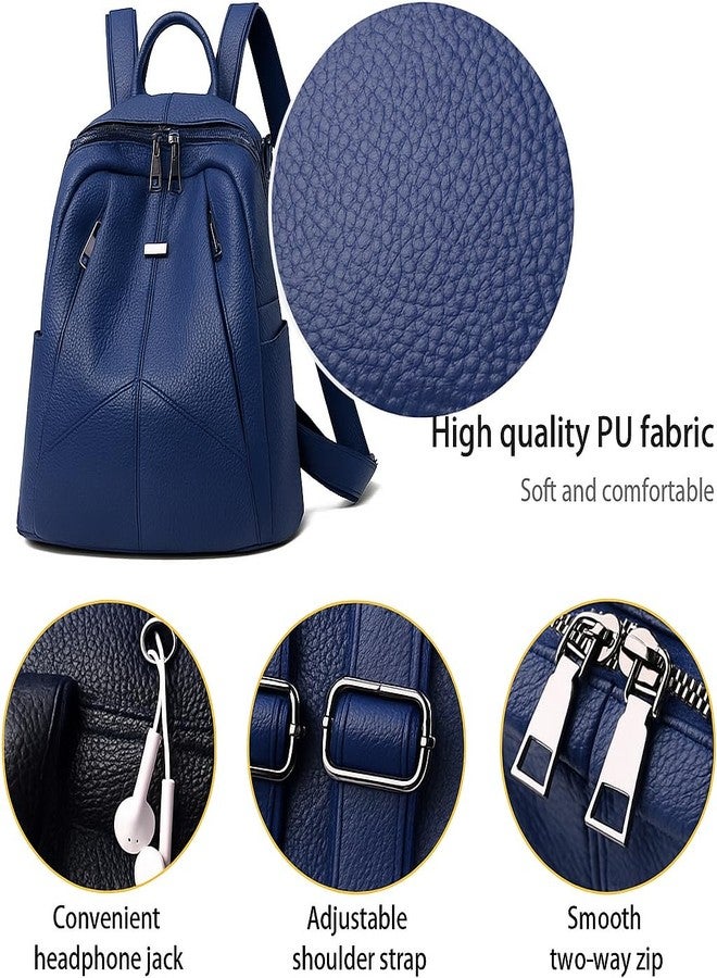 MUCHOVA Casual Women Backpack Premium Stylish Bag for Girls Lightweight Travel Backpack for Ladies Laptop College Bags (Blue) - Image 4