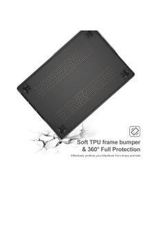 ماركة غير محددة حافظة متوافقة مع ماك بوك برو 16 بوصة M3 A2991 M2 A2780 M1 A2485 إصدار 2024 2021 غطاء بلاستيكي صلب لجهاز ماك بوك برو 16 بوصة لون أسود  - Image 5