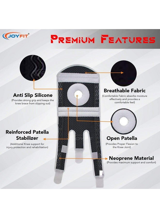 JoyFit JoyFit Knee Cap - Knee Support with Anti Slip Design, Dual Side Stabilizers & Adjustable Neoprene Knee Brace for Arthritis, Pain Relief, Sports Activities Gym Workouts For Men & Women (Pair) - Image 2