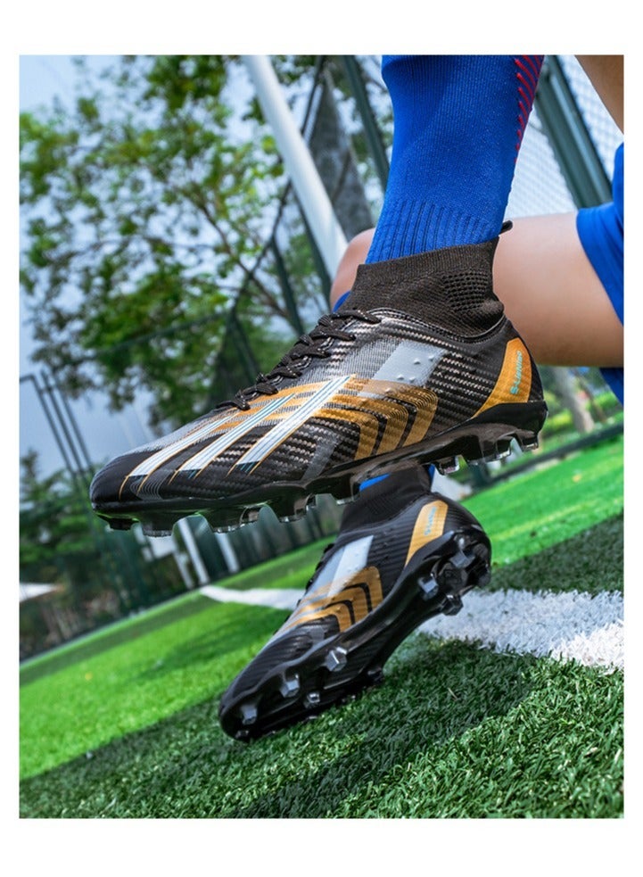 SKT Shiketro Men's And Women's Long-nailed And Broken-Nailed Football Shoes, Soft-Ground Sports Football Shoes, Breathable And Non-Slip Football Shoes, High-Top Elastic Breathable Shoes, Suitable For Adults And Teenagers - Image 2