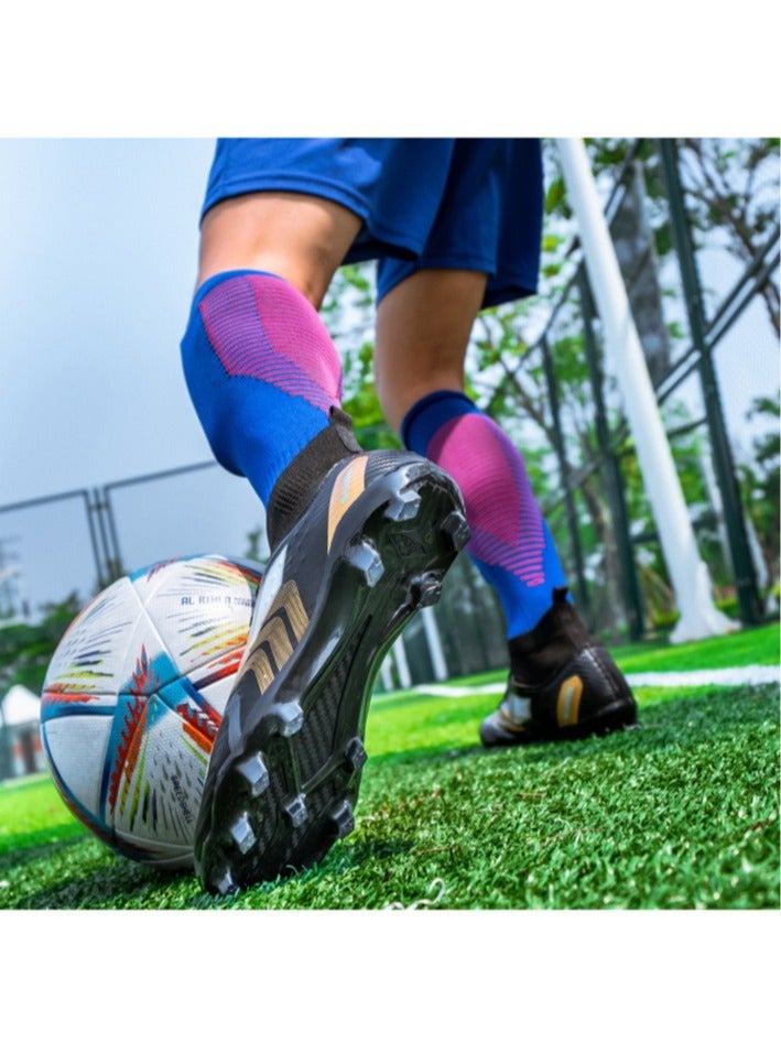 SKT Shiketro Men's And Women's Long-nailed And Broken-Nailed Football Shoes, Soft-Ground Sports Football Shoes, Breathable And Non-Slip Football Shoes, High-Top Elastic Breathable Shoes, Suitable For Adults And Teenagers - Image 3
