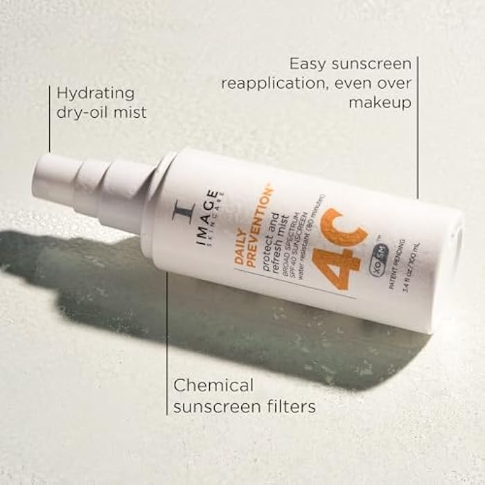 IMAGE Skincare DAILY PREVENTION Protect & Refresh Mist, SPF 40 Broad Spectrum Sunscreen Spray, 1 Fl Oz Travel Size - Image 3