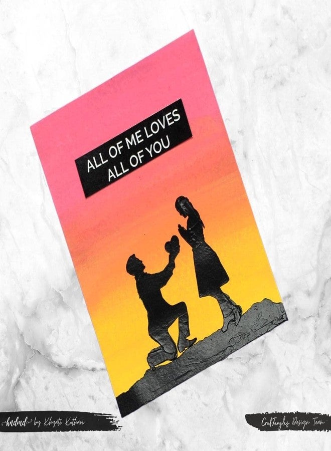 CrafTangles Art and Craft Stencil - Couple Silhouette, 6x6 inch, Reusable, use for DIY Painting on Canvas, Fabric, Cloth, Paper, Glass, Furniture, Wall, Mixed Media and Decoupage, 1Pc, CTCS153 - Image 4