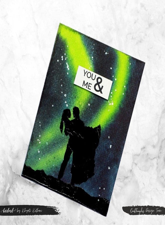 CrafTangles Art and Craft Stencil - Couple Silhouette, 6x6 inch, Reusable, use for DIY Painting on Canvas, Fabric, Cloth, Paper, Glass, Furniture, Wall, Mixed Media and Decoupage, 1Pc, CTCS153 - Image 3