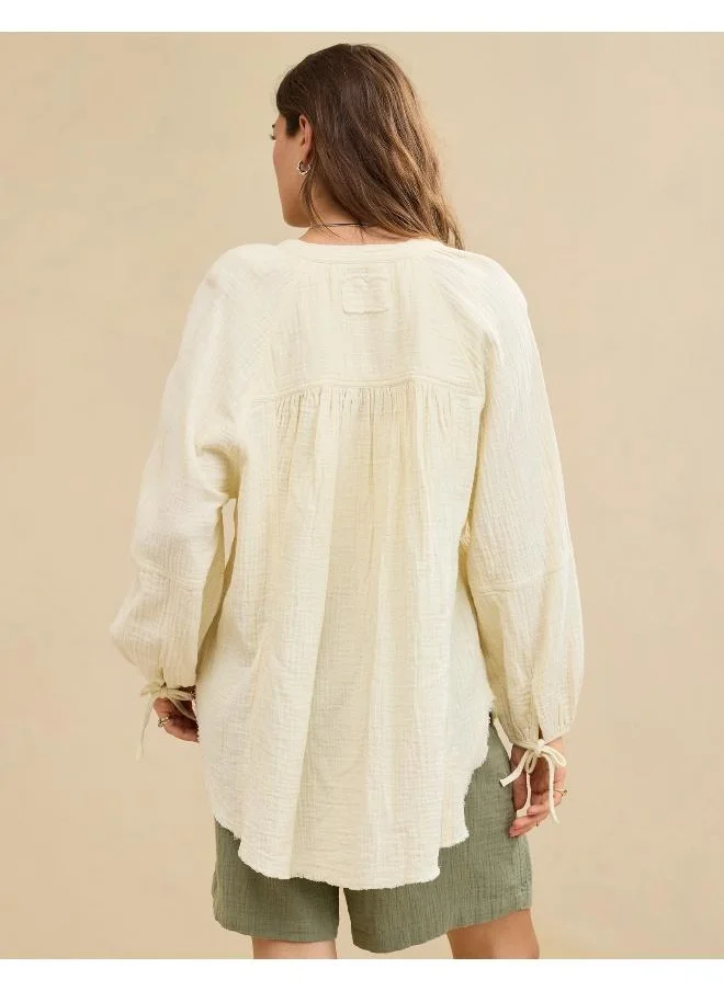 آري من امريكان ايجل Aerie Daybreak Cover Up Shirt