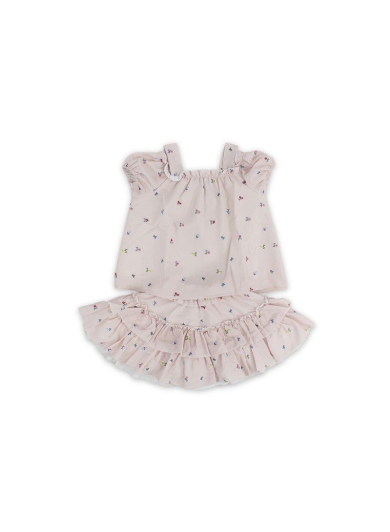 Pompelo Girls Cotton Outfit Set – Pink - Image 1
