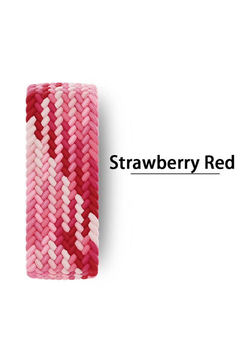 38 40 41 42(S10) mm M Strawberry red Braided Solo Loop For watch Band 46mm 44mm 45mm 42mm 40mm 41mm