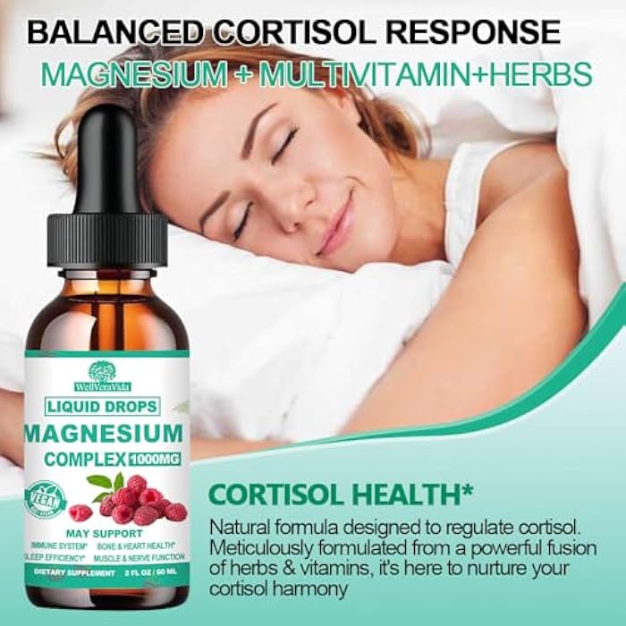 WellVeraVida Cortisol Detox for Women & Men w. Super Calm 16-in-1 Magnesium, Theanine, Ashwagandha, St Johns Wort, Lemon Balm, Cortisol Wellness Liquid Drops for Balanced Cortisol, Harmone Balanced & Relaxation - Image 5