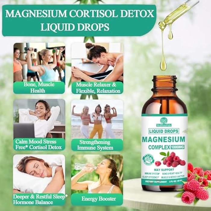 WellVeraVida Cortisol Detox for Women & Men w. Super Calm 16-in-1 Magnesium, Theanine, Ashwagandha, St Johns Wort, Lemon Balm, Cortisol Wellness Liquid Drops for Balanced Cortisol, Harmone Balanced & Relaxation - Image 4