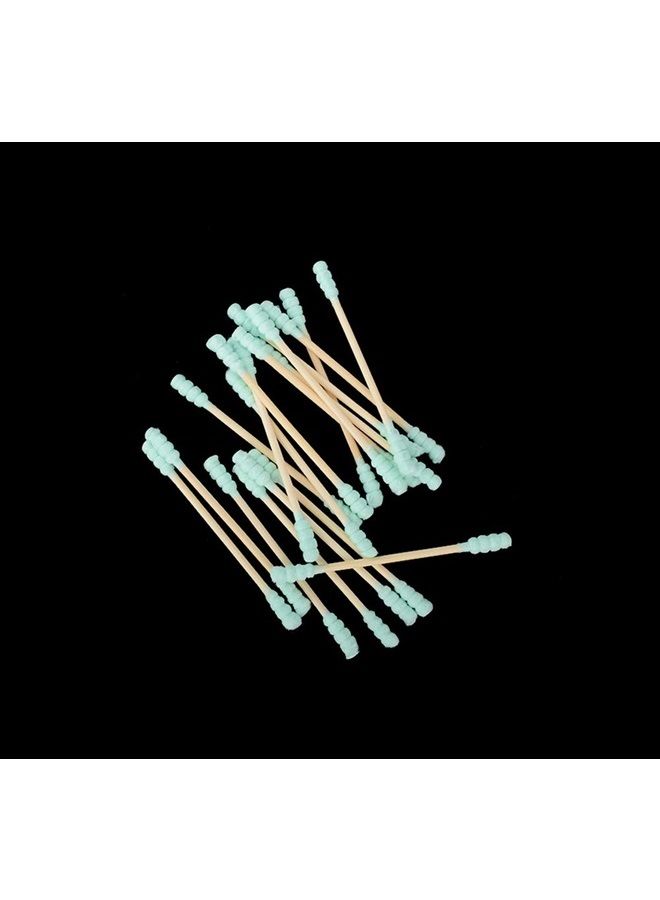 AKOAK 100 Pcs/set Colorful Double Head Spiral Cotton Swabs, Ear Picking Cotton Swabs, Makeup Remover Sanitary Swabs (Green) - Image 3