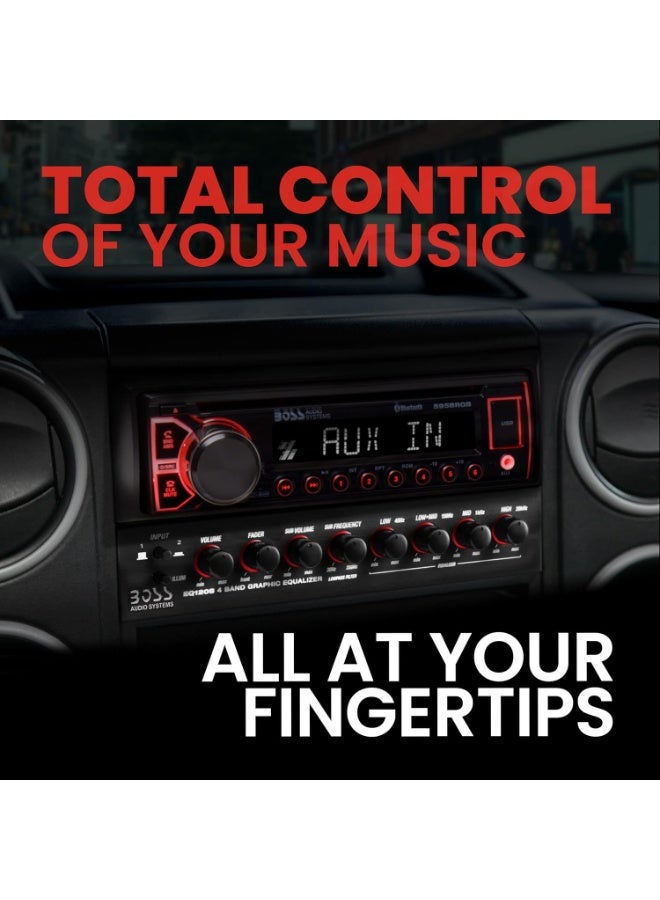 بوس معادل صوت Boss Audio EQ1208 رباعي النطاقات مع تحكم في مضخم الصوت الفرعي - Image 4