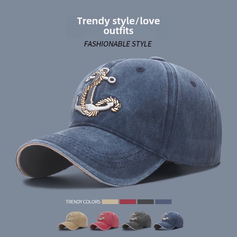 New Coated Washed Distressed Baseball Cap Unisex Casual Soft-Top Sun Hat Trendy Beige - Image 5