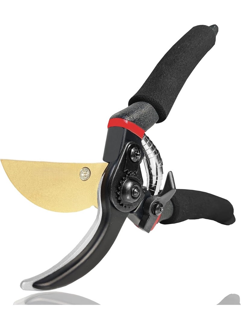 Soofam Professional Premium Titanium Bypass Pruning Shears, Hand Pruners, Garden Clippers - Image 1