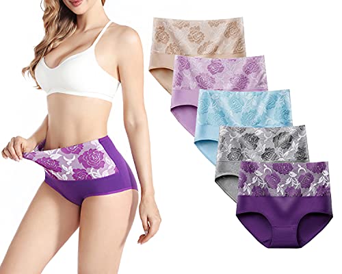 Kinyanco High Waist Tummy Control Panties for Women , Cotton Underwear No Muffin Top Shapewear Brief Panties - Image 4