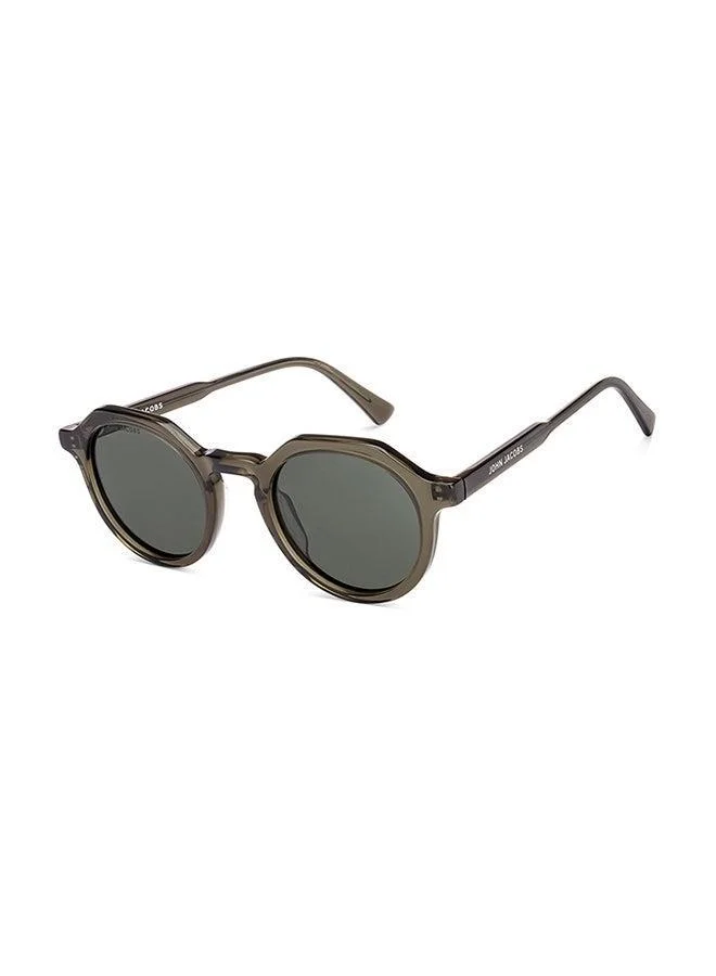 جون جاكوبس نظارة شمسية جون جاكوبس جي جي سيلفر رمادي عين القطة بإطار كامل