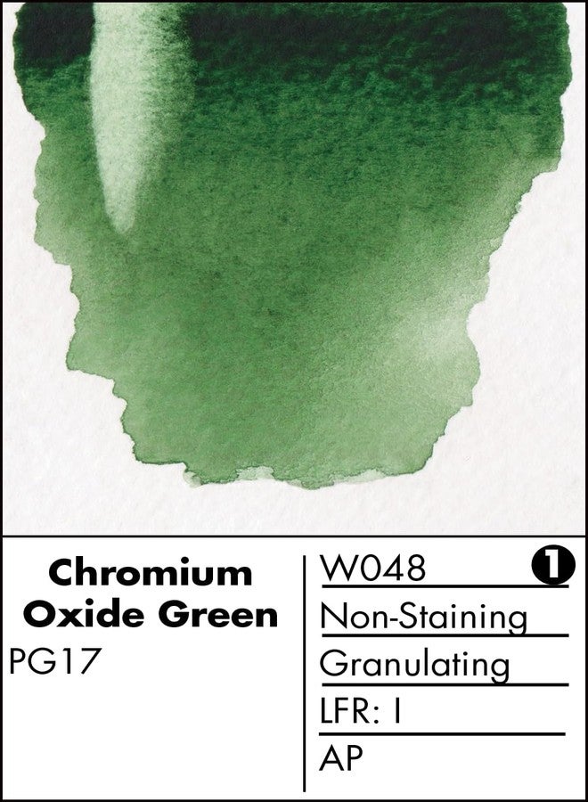 Grumbacher Finest Watercolor Paint, 14 ml/0.47 oz, Chromium Oxide Green (Light) - Image 2