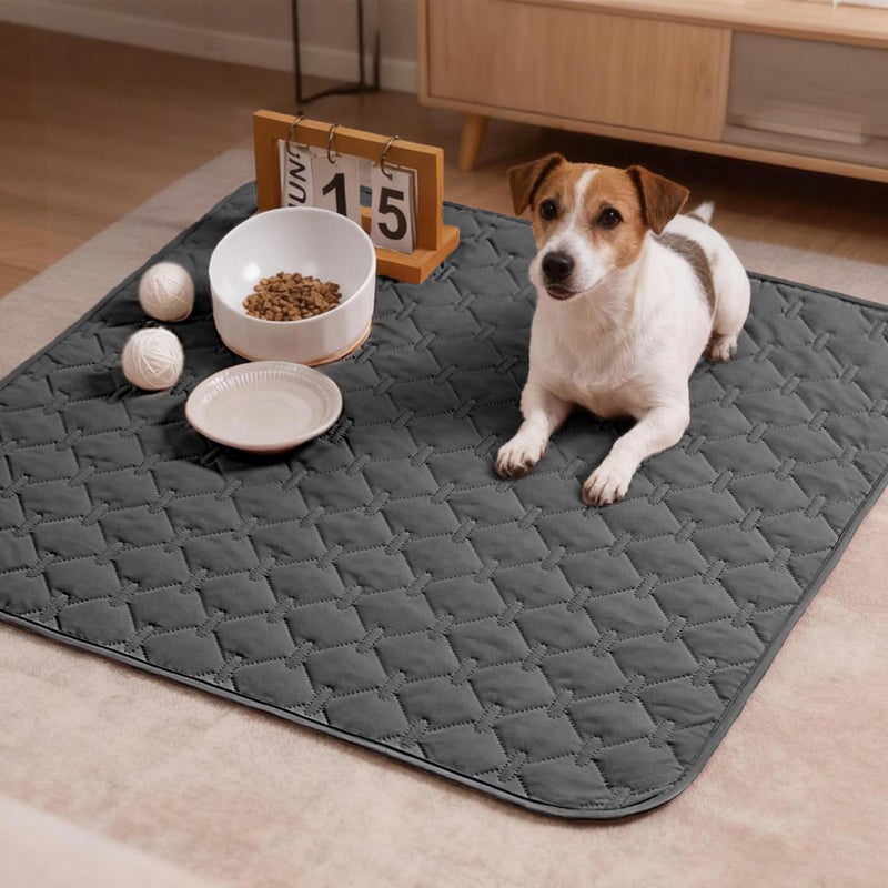 gogobunny 100% Double-Sided Waterproof Dog Bed Cover Pet Blanket Sofa Couch Furniture Protector for Puppy Large Dog Cat, Reversible (30x30 Inch (Pack of 1), Dark Grey/Light Grey) - Image 4