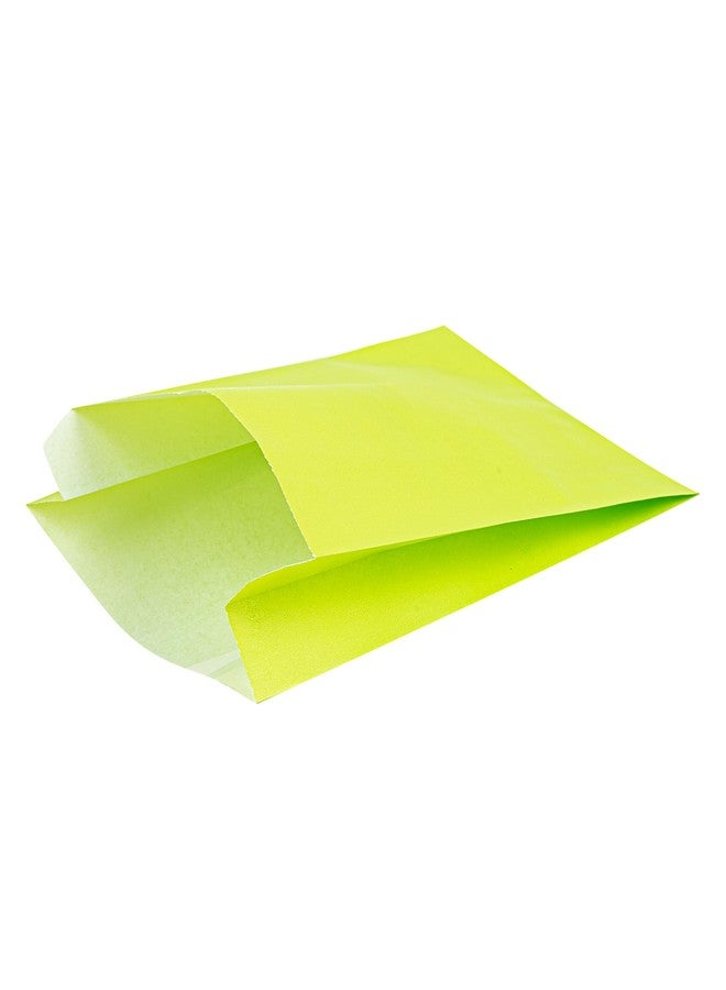 Restaurantware Bag Tek 4.3 x 1.6 x 6.3 Inch Paper Bags For Snacks 100 Durable French Fry Bags - Disposable Greaseproof Paper Green Snack Bags For Popcorn Cookies Or Fries - Image 2