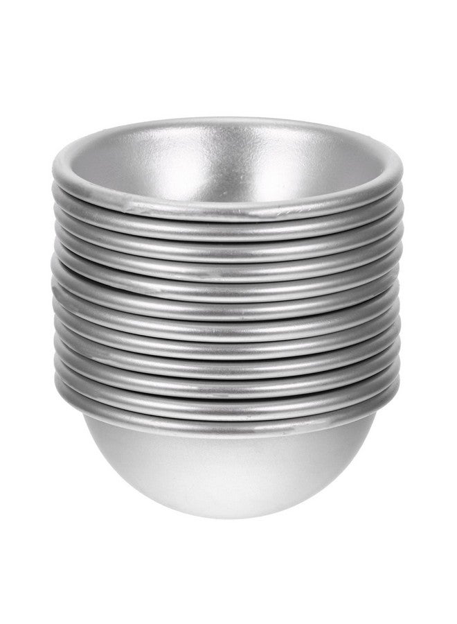 Artibetter HEALLILY 12 Pack Aluminium Half Sphere Molds for Bath Making Cake Decorating DIY Craft Supplies Reusable Metal Hemisphere Press Tools - Image 1
