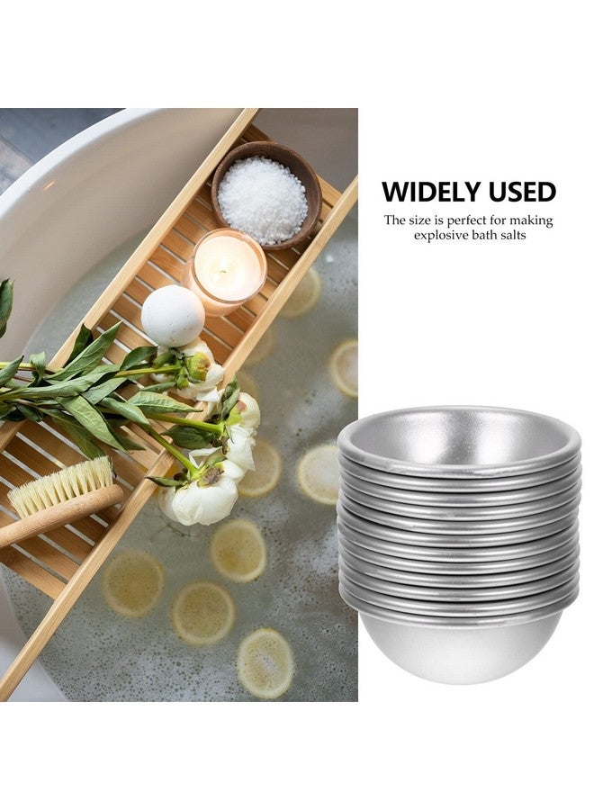 Artibetter HEALLILY 12 Pack Aluminium Half Sphere Molds for Bath Making Cake Decorating DIY Craft Supplies Reusable Metal Hemisphere Press Tools - Image 5