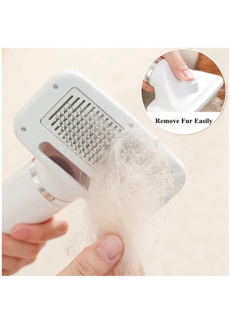 SYOSI Pet Hair Dryer Upgraded Pet Hair Dryer with Brush 3 Heat Settings One-Button Hair Removal Portable Quiet Dog Blower Professional Home Grooming Comb for Small Medium Cat Dog  - Image 3