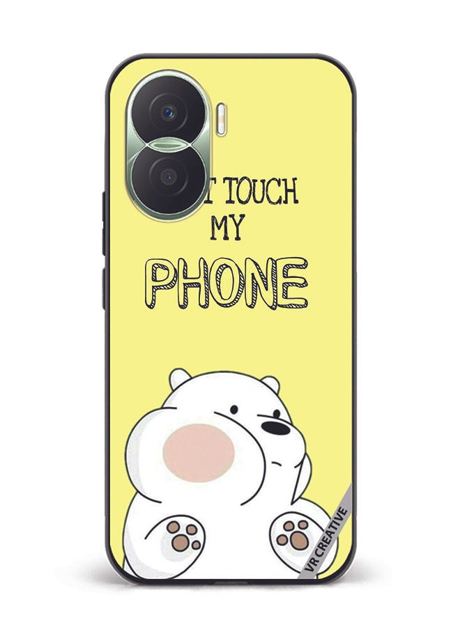 VR CREATIVE Protective Case Cover For Honor Play7T Pro Don't Touch My Phone Design Multicolour - Image 1