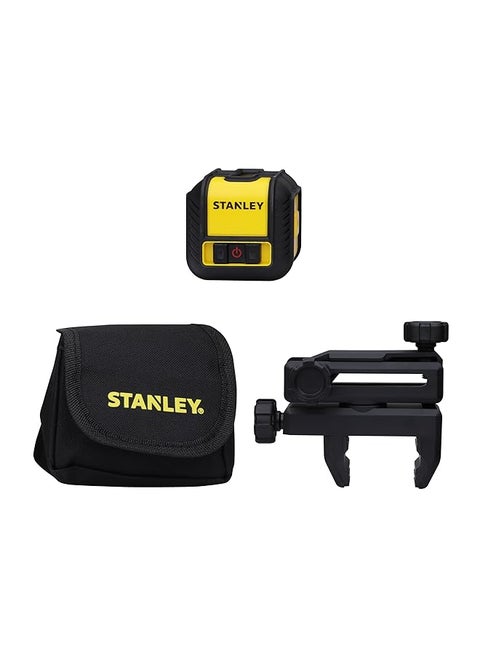 Cross Line Cubix Laser Level Red Beam Range 12M Level 4 Degree Waterproof And Dustproof 1/4 Inchesthread Automatic Compensator Lock Yellow/Black Stht77498 1 2 Year