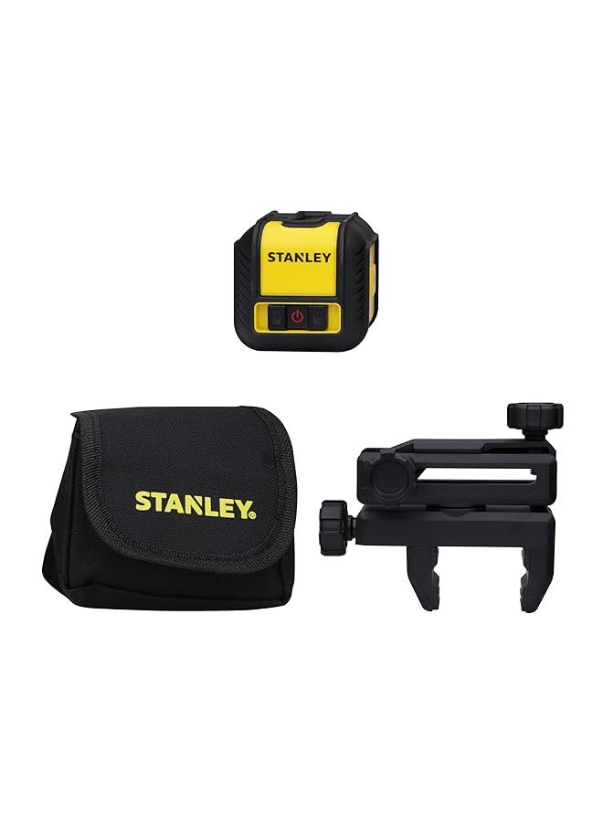 Stanley Cross Line Cubix Laser Level Red Beam Range 12M Level 4 Degree Waterproof And Dustproof 1/4 Inchesthread Automatic Compensator Lock Yellow/Black Stht77498 1 2 Year  - Image 1