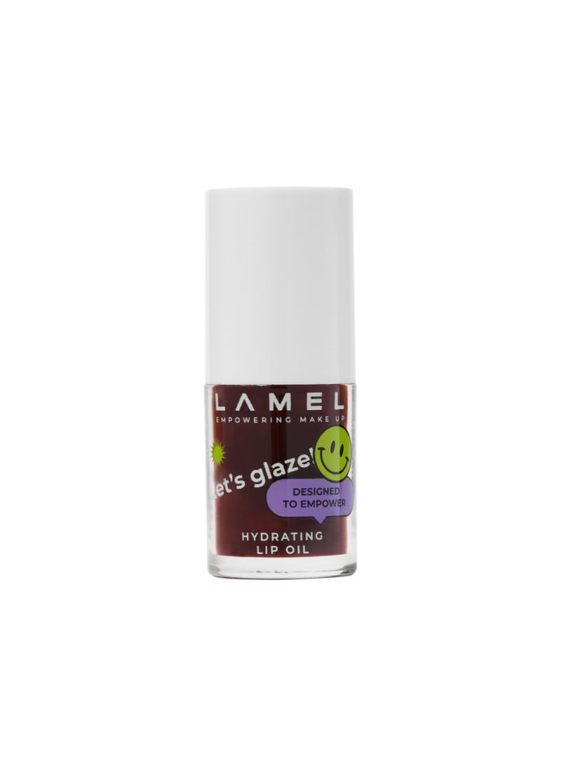 لاميل LET`S GLAZE Moisturizing lip oil №404 Chocolate Cookies - Image 3