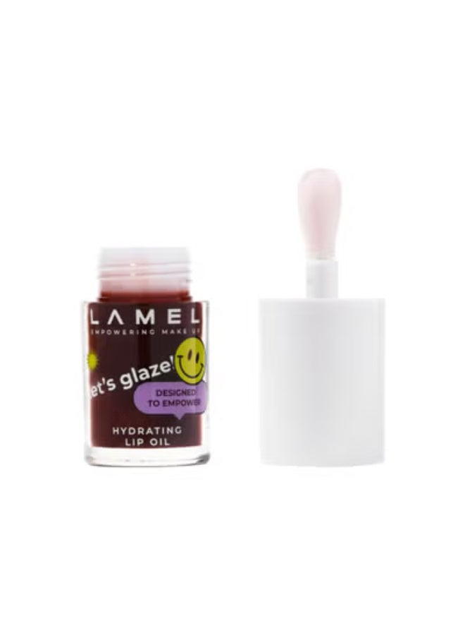 لاميل LET`S GLAZE Moisturizing lip oil №404 Chocolate Cookies - Image 4
