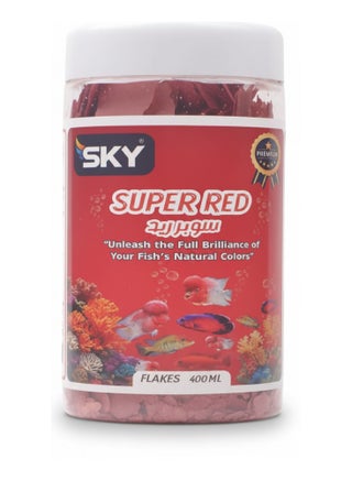رقائق سكاي سوبر ريد 400 مل - طعام أسماك استوائية لتعزيز اللون، تركيبة غنية بالأستازانتين والسبيرولينا - pzsku/Z67D2D567A7CA1D113D82Z/45/1757979213/7cd08396-d0c3-464d-908b-682815219d6b
