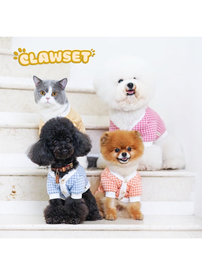 CLAWSET HARRY CARDIGAN - YELLOW CLOTHES - YELLOW CARDIGAN FOR PETS - PET CLOTHES - DOG CLOTHES - PET APPAREL - PET FASHION - Image 1