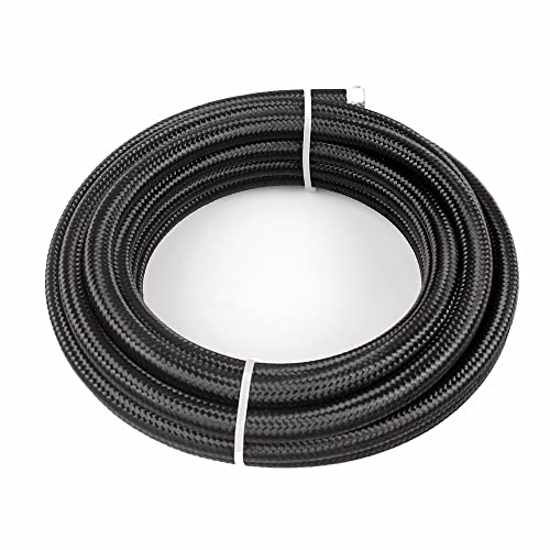CHOIMOON AN6 Transmission Cooler Hose 6AN High Pressure Fuel Line Braided Hose For Marine Car Engine System Alcohol Nitro Fuel Transmission Clutch Power Steering Oil and Hydraulic 10 FT - Image 1