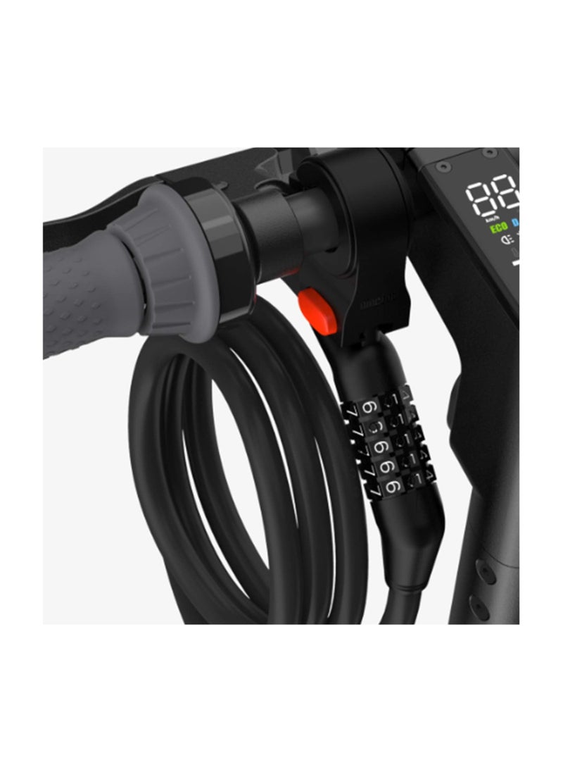 Bukela Locks, 5-digit combination cable lock for bikes and scooters, black, large  - Image 3