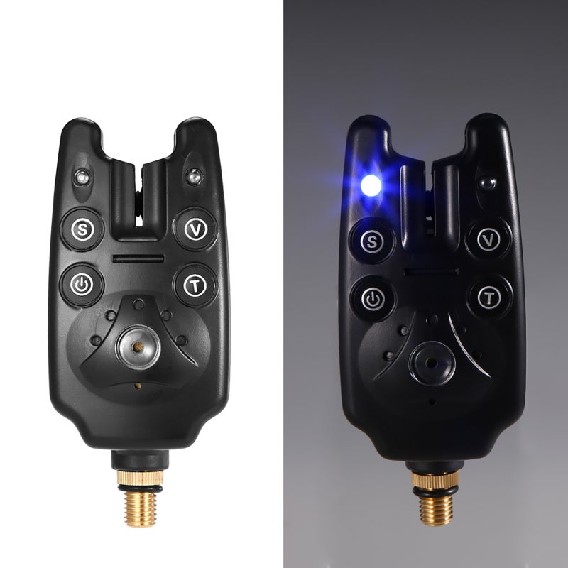 COONOR Bite Alarm: 2 Black LED Swingers - High Sensitivity Adjustable Tone Audio Visual Alerts for Night Fishing - Image 5