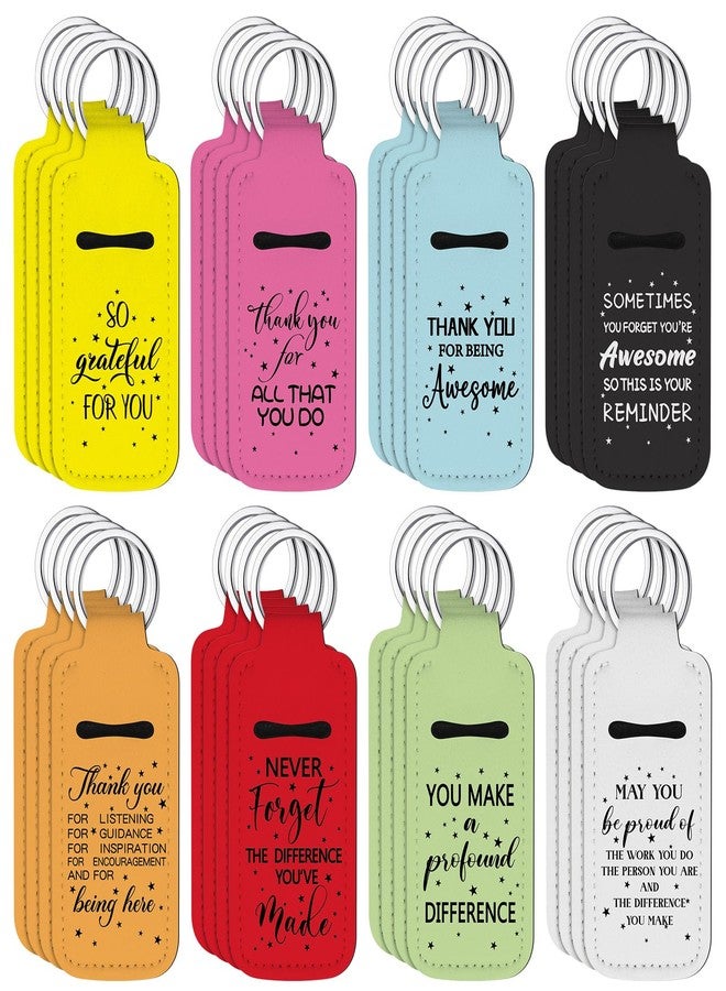 Ecation 72 Pcs Lipstick Holder Bulk Lipstick Holder Keychain Thank You Inspirational Lip Gloss Pouch Portable(Bright Colors) - Image 1