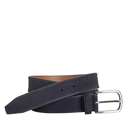 Johnston & Murphy Men's Perfed Suede Belt Navy 36 US - Image 4