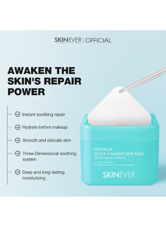سكينيفر SKINEVER Centella Quick Relief Hydrating Toner Pads – Soothing & Moisturizing Cica Toner Pads for Sensitive Skin - Image 2