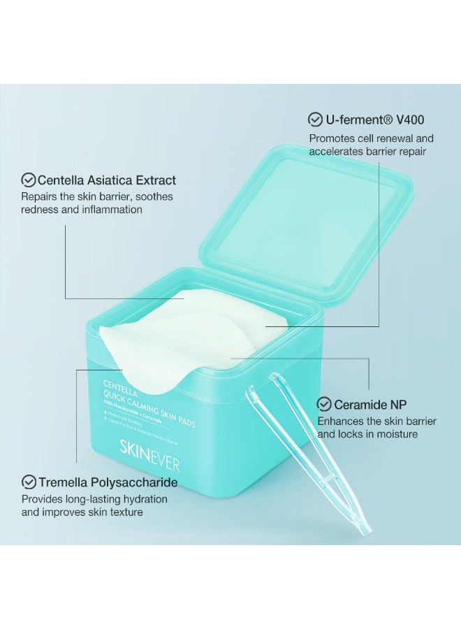 سكينيفر SKINEVER Centella Quick Relief Hydrating Toner Pads – Soothing & Moisturizing Cica Toner Pads for Sensitive Skin - Image 3