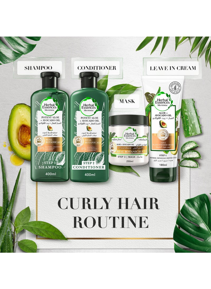 Herbal Essences - Sulfate-Free 3-In-1 Plant Powered  Aloe And Avocado Oil Leave-in Cream - Image 1