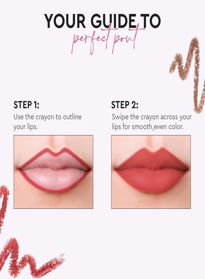 Million Colors Lip Crayon Lipstick | 8H Long-Lasting Matte | Hydrating & Lightweight | Highly Pigmented | Smudge-Proof & Transfer-Proof | Hyaluronic Acid & Shea Butter (Caramel 06, 3g) - Image 5