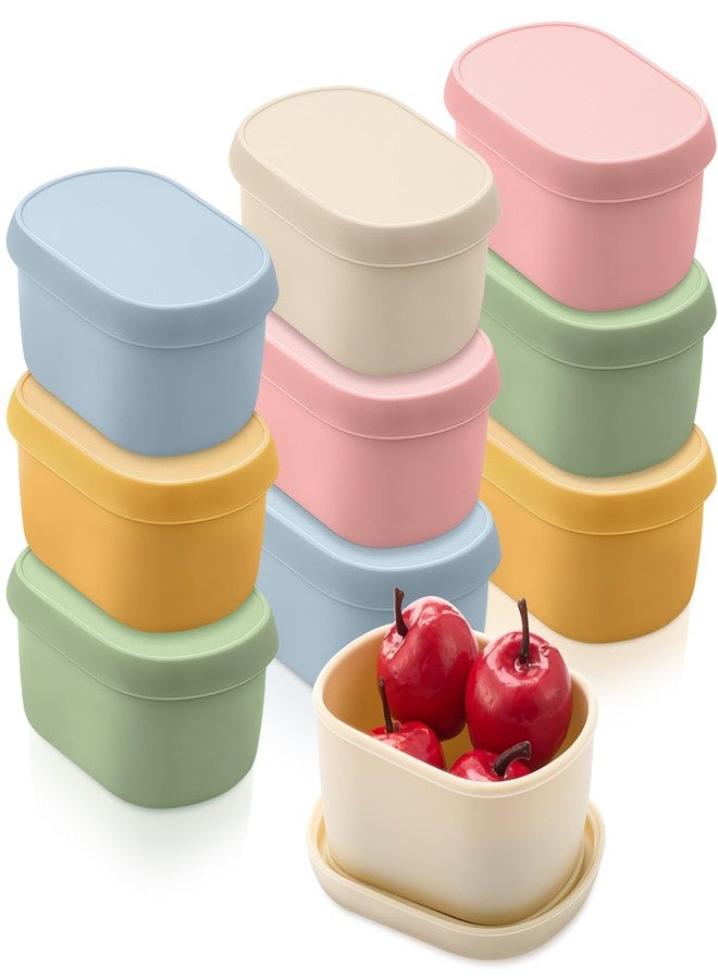 Layhit مجموعة لاي هيت من 10 قطع من علب الوجبات الخفيفة المصنوعة من السيليكون، سعة 6.76 أونصة، مع أغطية. علب تخزين طعام سيليكون للأطفال، قابلة لإعادة الاستخدام والتكديس، علبة غداء صغيرة للمنزل، الحضانة، المدرسة، السفر، والنزهات. - Image 1