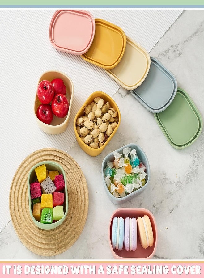 Layhit مجموعة لاي هيت من 10 قطع من علب الوجبات الخفيفة المصنوعة من السيليكون، سعة 6.76 أونصة، مع أغطية. علب تخزين طعام سيليكون للأطفال، قابلة لإعادة الاستخدام والتكديس، علبة غداء صغيرة للمنزل، الحضانة، المدرسة، السفر، والنزهات. - Image 4