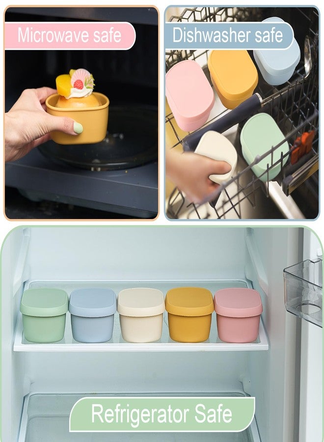 Layhit مجموعة لاي هيت من 10 قطع من علب الوجبات الخفيفة المصنوعة من السيليكون، سعة 6.76 أونصة، مع أغطية. علب تخزين طعام سيليكون للأطفال، قابلة لإعادة الاستخدام والتكديس، علبة غداء صغيرة للمنزل، الحضانة، المدرسة، السفر، والنزهات. - Image 5