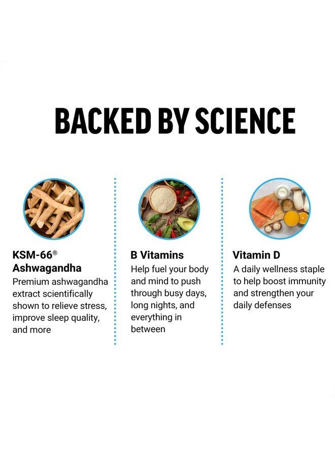 Force Factor أشوا الرائعة لتخفيف التوتر، الذاكرة، التركيز، ودعم المناعة، مكمل أشواغاندا مع KSM-66 أشواغاندا للتوتر، 60 مضغاة لينة - Image 5