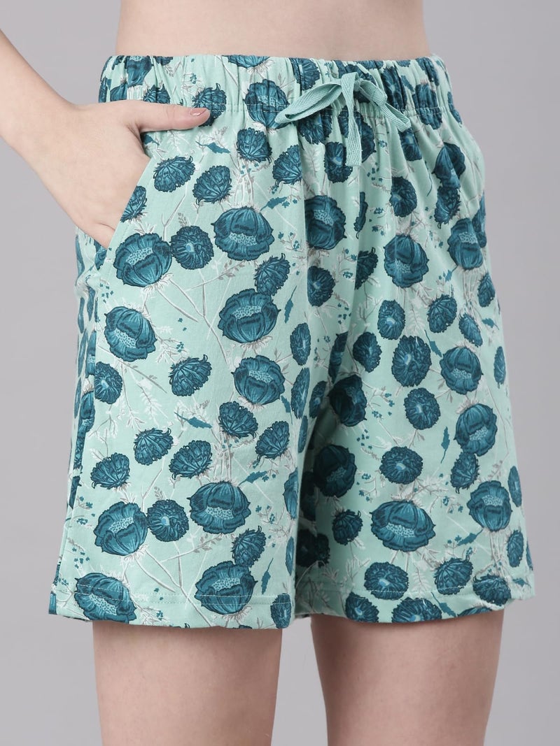 Rupa Colors Playsure Printed Shorts for Women, Leisurewear, Floral Printed Shorts, Loungewear - Image 2