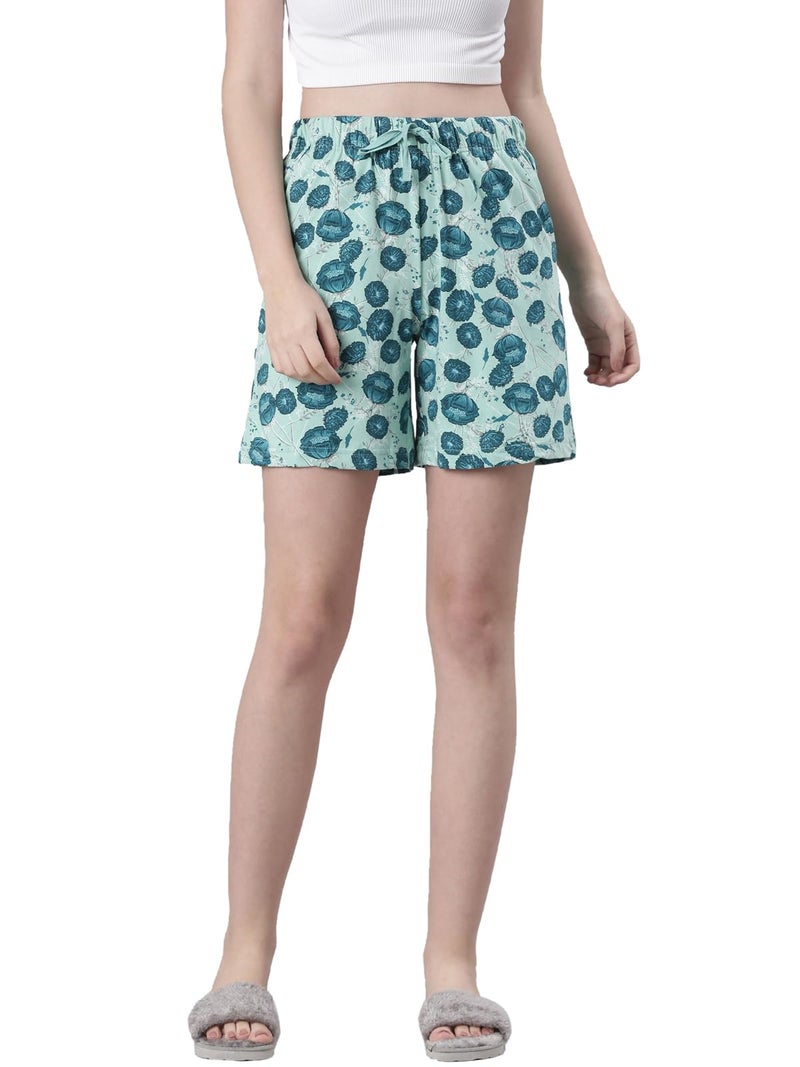 Rupa Colors Playsure Printed Shorts for Women, Leisurewear, Floral Printed Shorts, Loungewear - Image 4