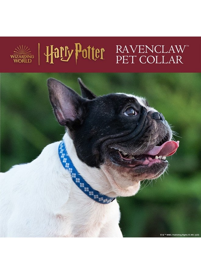 هاري بوتر طوق كلب هاري بوتر رافنكلو، مقاس متوسط | طوق كلب متوسط، طوق كلب أزرق | ملابس وإكسسوارات كلاب لمنازل هوجورتس، طوق كلب رافنكلو للحيوانات الأليفة - Image 2
