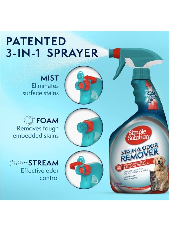 Simple Solution Stain & Odor Eliminator for Pets, Carpet Deodorizer, Enzyme Pet Odor Eliminator for Home, Stain Remover for Cat & Dog Pee, Urine Destroyer, Carpet Cleaner Spray, 32 oz - Image 5